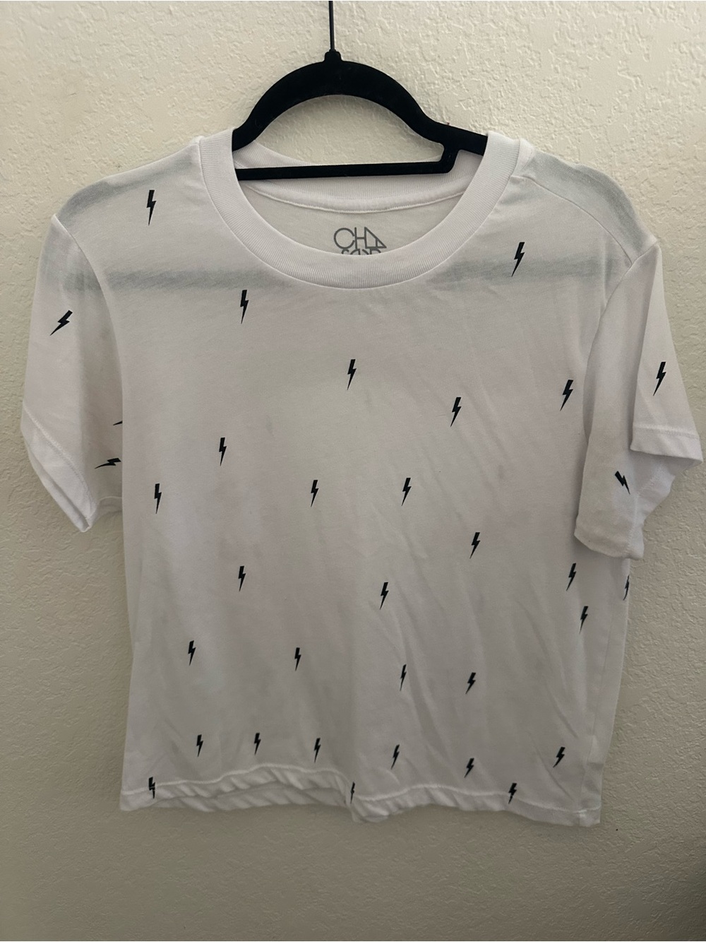 White Lightning Bolt Tee